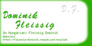 dominik fleissig business card